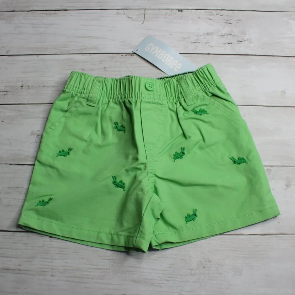 Gymboree Baby Boy Plaid Shorts Shirts Size 6-12 Months Lot Grasshopper
